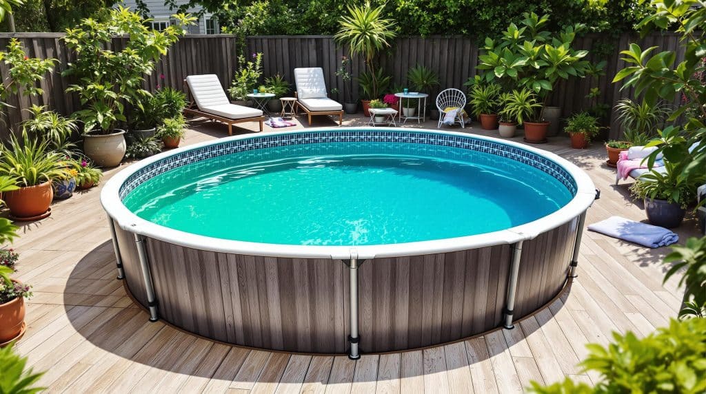 Transformez la piscine hors-sol : une astuce facile pour dire adieu au bleu peu attrayant