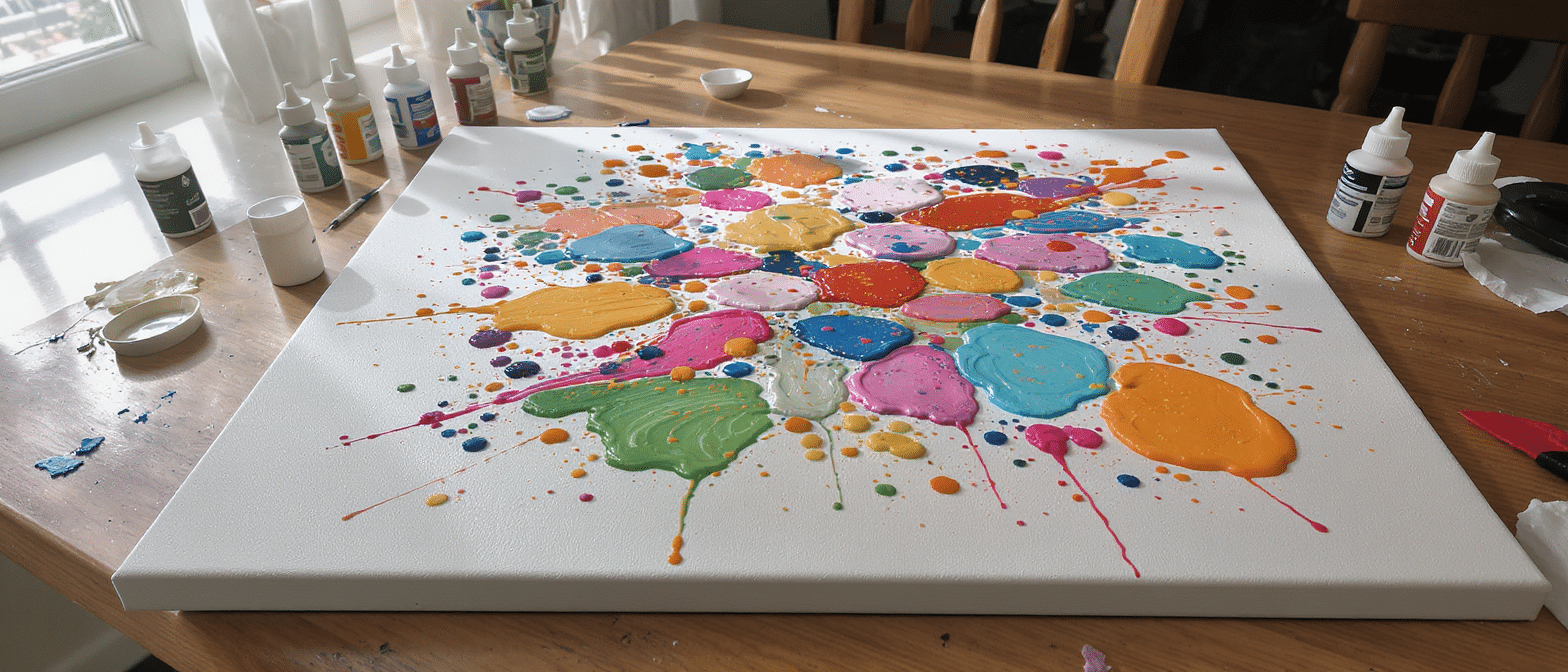 Blob painting : La tendance artistique qui fait sensation avec ses &eacute;claboussures color&eacute;es