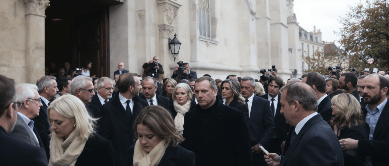 retour en images sur l'affluence des premières célébrités venues rendre hommage à nathalie baye lors de ses obsèques à l'église saint-sulpice.