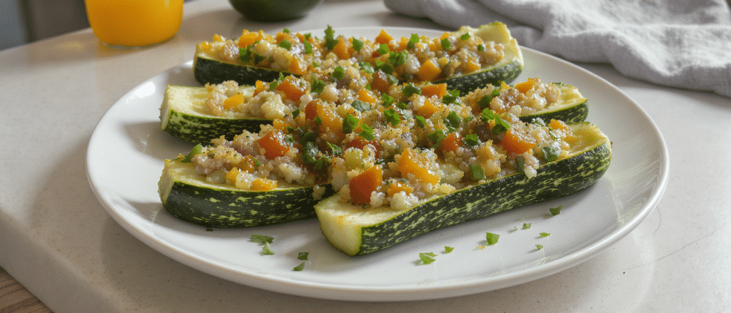 Des courgettes farcies l&eacute;g&egrave;res sans chair &agrave; saucisse : une alternative saine et savoureuse &agrave; la recette classique