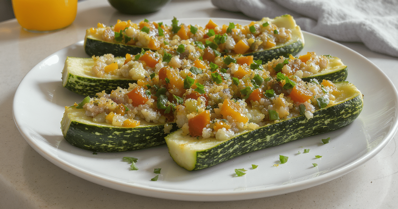 Des courgettes farcies l&eacute;g&egrave;res sans chair &agrave; saucisse : une alternative saine et savoureuse &agrave; la recette classique