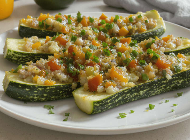 découvrez une recette légère et savoureuse de courgettes farcies sans chair à saucisse, une alternative saine à la version traditionnelle pour un repas gourmand et équilibré.