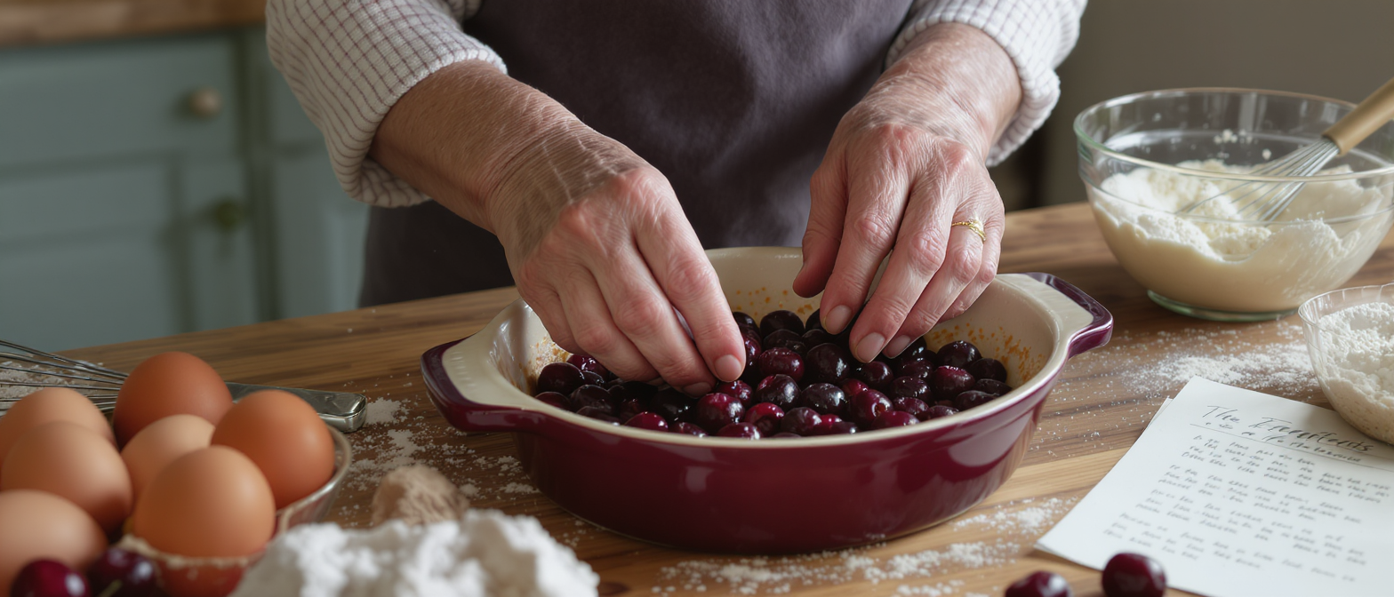 Autrefois, les grands-m&egrave;res pr&eacute;paraient le clafoutis gr&acirc;ce &agrave; cette recette simple et efficace