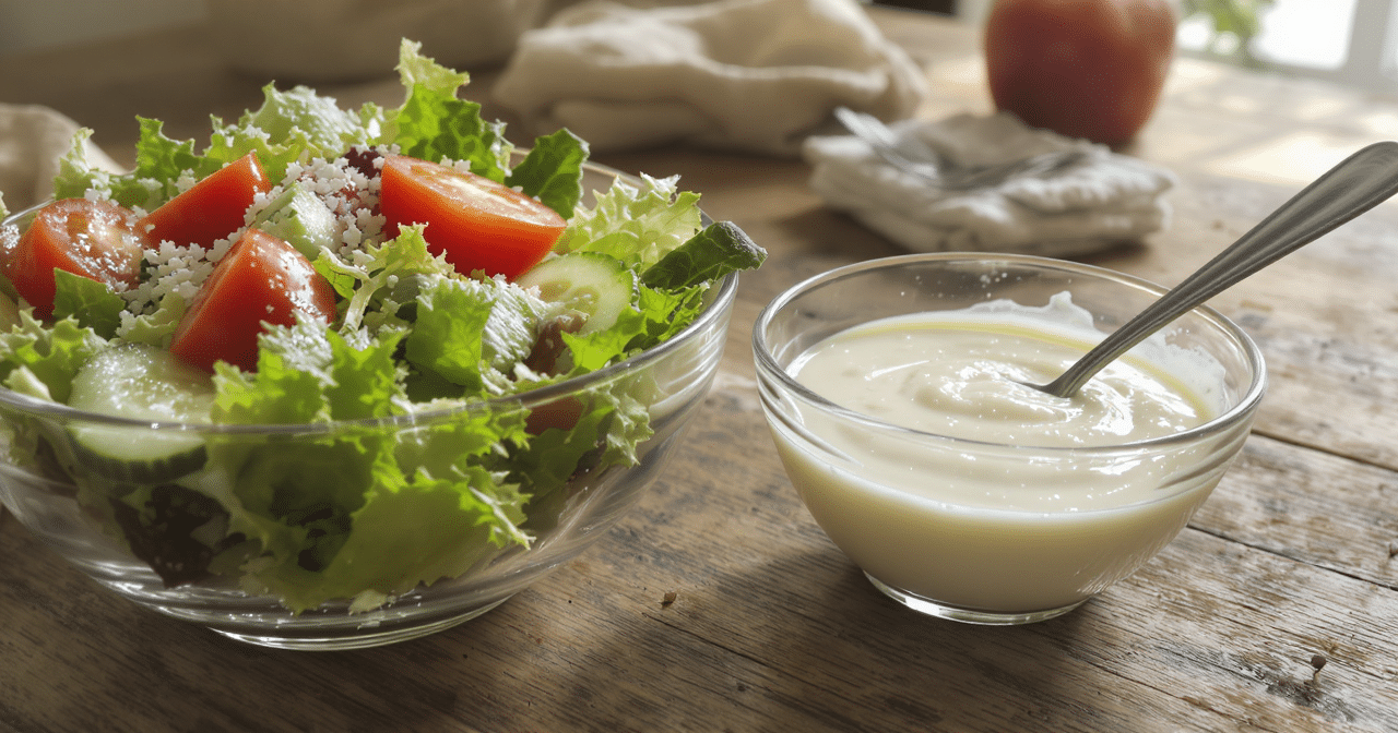 Cette sauce savoureuse &agrave; moiti&eacute; moins calorique que la mayonnaise r&eacute;volutionne vos salades compos&eacute;es