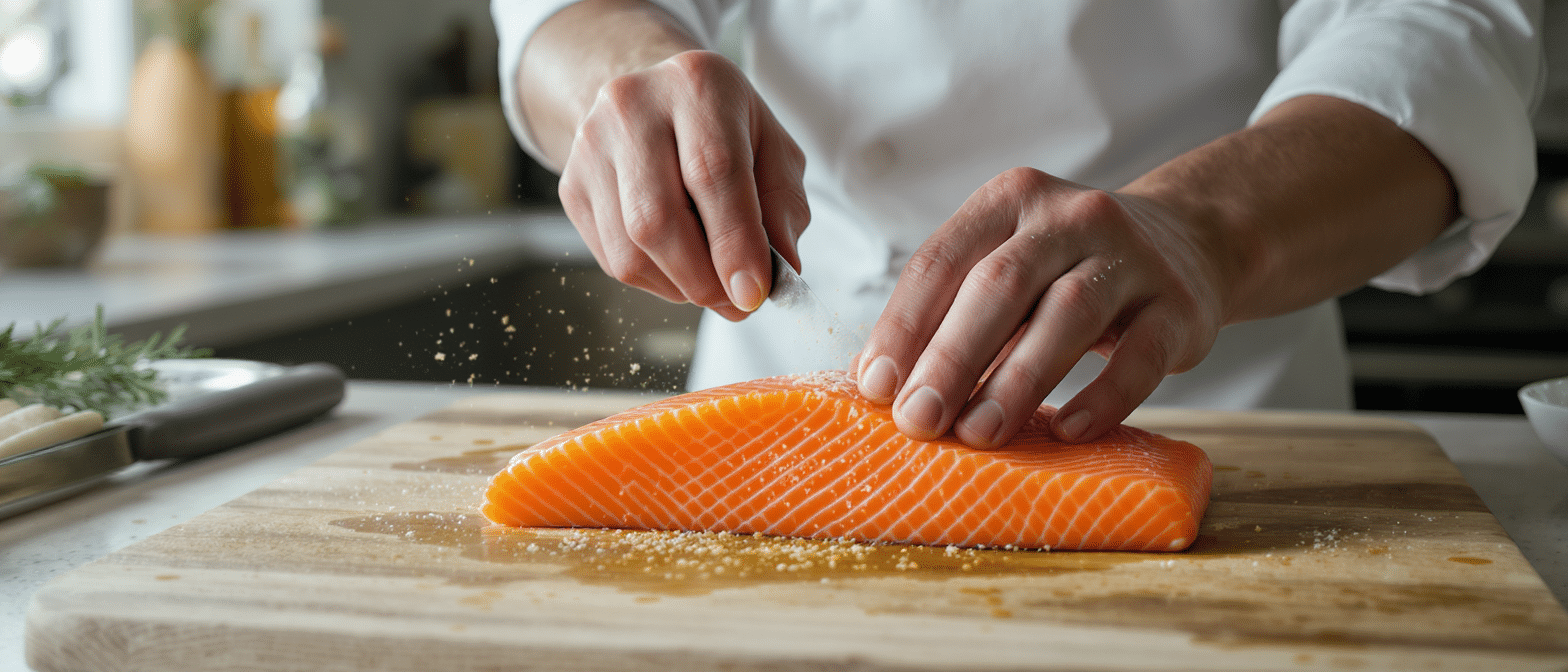 découvrez le secret du chef pour cuire un saumon parfaitement en seulement 3 minutes et impressionnez vos invités avec une recette simple et rapide.