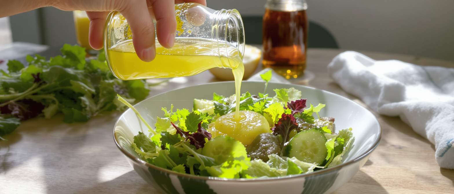 Une vinaigrette l&eacute;g&egrave;re sans huile qui sublime salades et fra&icirc;cheur