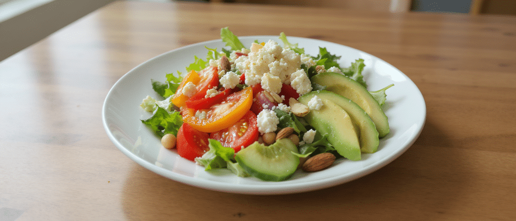 Cette salade compos&eacute;e sans p&acirc;tes ni riz vous rassasie bien plus longtemps que les autres