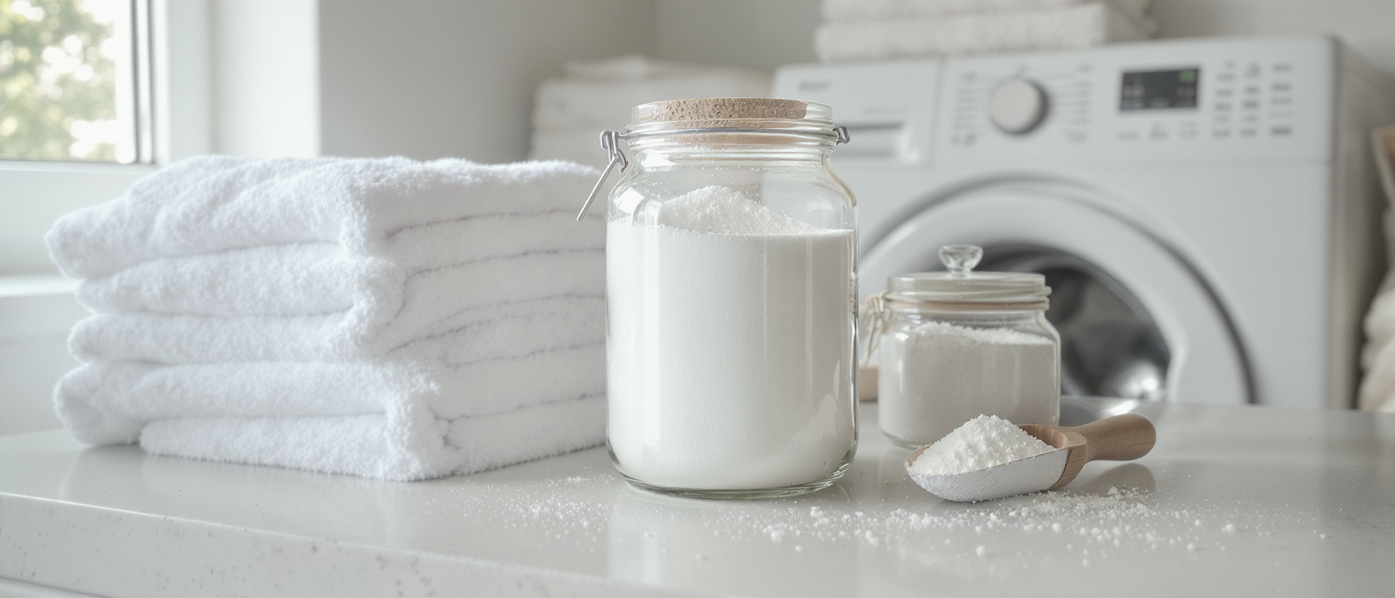 Percarbonate de soude&nbsp;: l’arme secr&egrave;te pour un linge &eacute;clatant et une maison impeccable